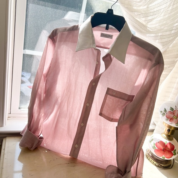 Pink Dior Dress Shirt - Picture 1 of 2